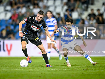 FC Eindhoven player Daan Huisman and De Graafschap player Anis Yadir during the match De Graafschap vs. Eindhoven at Stadium De Vijverberg f...