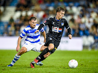 De Graafschap player Levi Schoppema and FC Eindhoven player Sven Blummel during the match De Graafschap vs. Eindhoven at Stadium De Vijverbe...