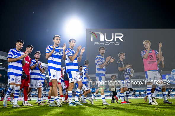 Players of De Graafschap thank the fans after the match during the match De Graafschap - Eindhoven at the Stadium De Vijverberg for the Dutc...