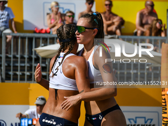 Gottardi V. - Scampoli C. (White) vs. Serafini A. - Conte V. (Green) during Fonzies Campionato Italiano Assoluti Femminili e Maschili 2024 -...