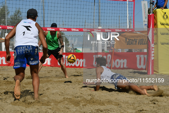 Iurisci M. - Marini Da Costa G. (White) vs. Lupo D. - Zaytsev I. (Green) during Fonzies Campionato Italiano Assoluti Femminili e Maschili 20...