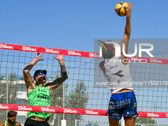 Iurisci M. - Marini Da Costa G. (White) vs. Lupo D. - Zaytsev I. (Green) during Fonzies Campionato Italiano Assoluti Femminili e Maschili 20...