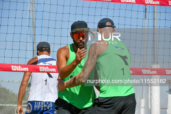 Iurisci M. - Marini Da Costa G. (White) vs. Lupo D. - Zaytsev I. (Green) during Fonzies Campionato Italiano Assoluti Femminili e Maschili 20...