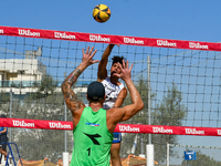 Iurisci M. - Marini Da Costa G. (White) vs. Lupo D. - Zaytsev I. (Green) during Fonzies Campionato Italiano Assoluti Femminili e Maschili 20...