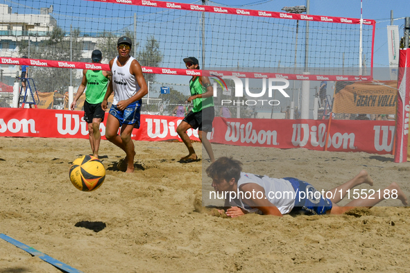 Iurisci M. - Marini Da Costa G. (White) vs. Lupo D. - Zaytsev I. (Green) during Fonzies Campionato Italiano Assoluti Femminili e Maschili 20...