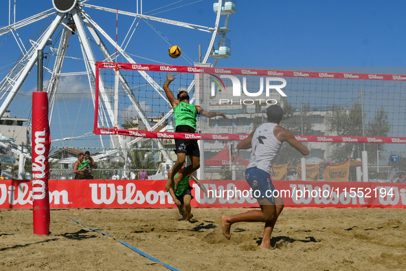 Iurisci M. - Marini Da Costa G. (White) vs. Lupo D. - Zaytsev I. (Green) during Fonzies Campionato Italiano Assoluti Femminili e Maschili 20...