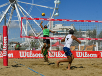 Iurisci M. - Marini Da Costa G. (White) vs. Lupo D. - Zaytsev I. (Green) during Fonzies Campionato Italiano Assoluti Femminili e Maschili 20...