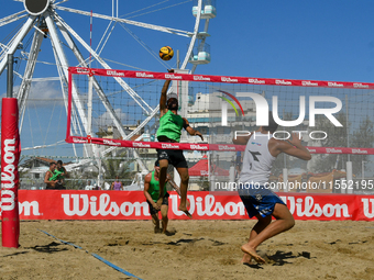 Iurisci M. - Marini Da Costa G. (White) vs. Lupo D. - Zaytsev I. (Green) during Fonzies Campionato Italiano Assoluti Femminili e Maschili 20...