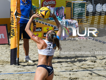 Iurisci M. - Marini Da Costa G. (White) vs. Lupo D. - Zaytsev I. (Green) during Fonzies Campionato Italiano Assoluti Femminili e Maschili 20...