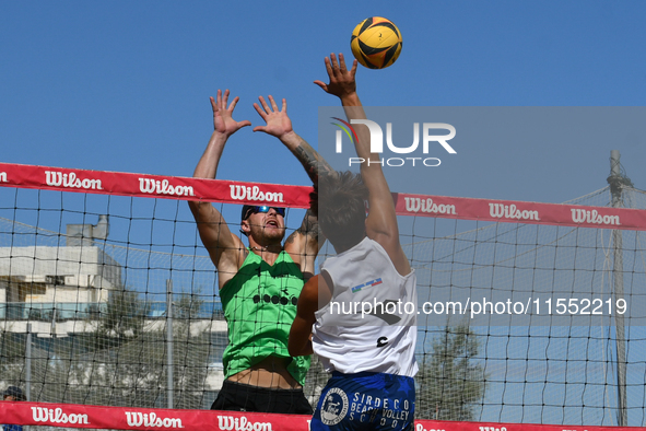 Iurisci M. - Marini Da Costa G. (White) vs. Lupo D. - Zaytsev I. (Green) during Fonzies Campionato Italiano Assoluti Femminili e Maschili 20...