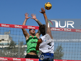 Iurisci M. - Marini Da Costa G. (White) vs. Lupo D. - Zaytsev I. (Green) during Fonzies Campionato Italiano Assoluti Femminili e Maschili 20...