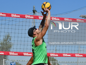 Iurisci M. - Marini Da Costa G. (White) vs. Lupo D. - Zaytsev I. (Green) during Fonzies Campionato Italiano Assoluti Femminili e Maschili 20...