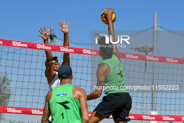 Iurisci M. - Marini Da Costa G. (White) vs. Lupo D. - Zaytsev I. (Green) during Fonzies Campionato Italiano Assoluti Femminili e Maschili 20...