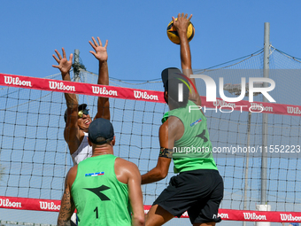 Iurisci M. - Marini Da Costa G. (White) vs. Lupo D. - Zaytsev I. (Green) during Fonzies Campionato Italiano Assoluti Femminili e Maschili 20...