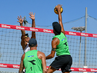 Iurisci M. - Marini Da Costa G. (White) vs. Lupo D. - Zaytsev I. (Green) during Fonzies Campionato Italiano Assoluti Femminili e Maschili 20...