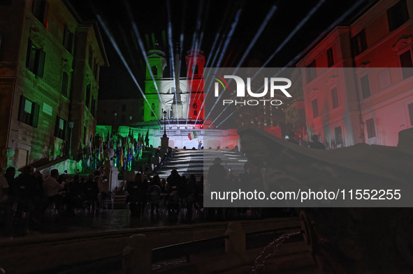 The Opening Ceremony of the World Skate Games Italia 2024 takes place in Piazza di Spagna, Rome, Italy, on September 6, 2024. 