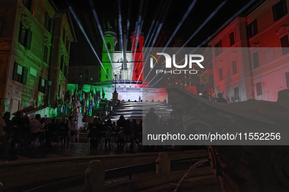 The Opening Ceremony of the World Skate Games Italia 2024 takes place in Piazza di Spagna, Rome, Italy, on September 6, 2024. 