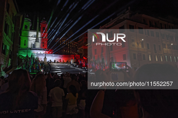 The Opening Ceremony of the World Skate Games Italia 2024 takes place in Piazza di Spagna, Rome, Italy, on September 6, 2024. 