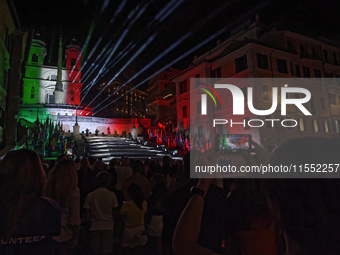 The Opening Ceremony of the World Skate Games Italia 2024 takes place in Piazza di Spagna, Rome, Italy, on September 6, 2024. (