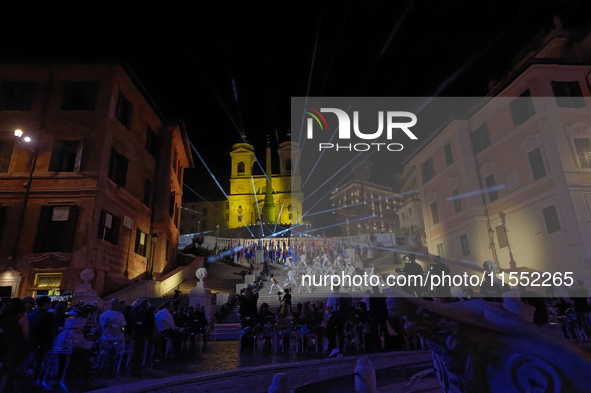 The Opening Ceremony of the World Skate Games Italia 2024 takes place in Piazza di Spagna, Rome, Italy, on September 6, 2024. 