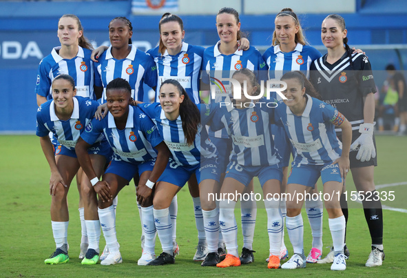 RCD Espanyol during the match between RCD Espanyol Women and Real Madrid CF Women, corresponding to week 1 of the Liga F, at the Dani Jarque...