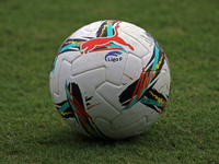 The official ball of the Liga F during the match between RCD Espanyol Women and Real Madrid CF Women, corresponding to week 1 of the Liga F,...