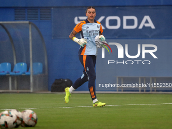 Misa Rodriguez plays during the match between RCD Espanyol Women and Real Madrid CF Women, corresponding to week 1 of the Liga F, at the Dan...