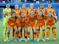 The Real Madrid team during the match between RCD Espanyol Women and Real Madrid CF Women, corresponding to week 1 of the Liga F, at the Dan...