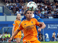 Alba Redondo plays during the match between RCD Espanyol Women and Real Madrid CF Women, corresponding to week 1 of the Liga F, at the Dani...