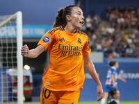 Caroline Weir celebrates a goal during the match between RCD Espanyol Women and Real Madrid CF Women, corresponding to week 1 of Liga F, at...