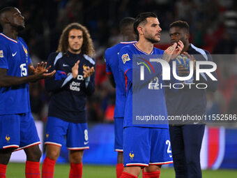 Theo Hernandez (FRA) during the UEFA National League Matchday 1 match between France and Italy at the Parc des Princes Stadium in Paris, Fra...