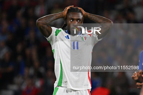 Moise Kean (ITA) during the UEFA National League Matchday 1 match between France and Italy at the Parc des Princes Stadium in Paris, France,...