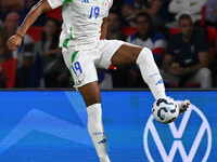 Destiny Udogie (ITA) during the UEFA National League Matchday 1 match between France and Italy at the Parc des Princes Stadium in Paris, Fra...