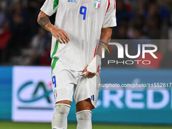 Mateo Retegui (ITA) during the UEFA National League Matchday 1 match between France and Italy at the Parc des Princes Stadium in Paris, Fran...