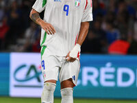 Mateo Retegui (ITA) during the UEFA National League Matchday 1 match between France and Italy at the Parc des Princes Stadium in Paris, Fran...