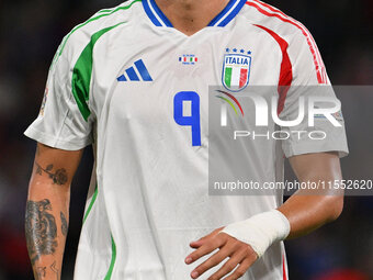 Mateo Retegui (ITA) during the UEFA National League Matchday 1 match between France and Italy at the Parc des Princes Stadium in Paris, Fran...