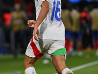 Davide Frattesi (ITA) celebrates after scoring the goal of 1-2 during the UEFA Nations League Matchday 1 match between France and Italy at t...