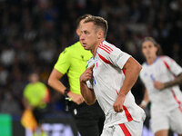 Davide Frattesi (ITA) celebrates after scoring the goal of 1-2 during the UEFA Nations League Matchday 1 match between France and Italy at t...