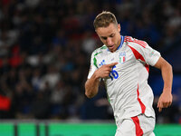 Davide Frattesi (ITA) celebrates after scoring the goal of 1-2 during the UEFA Nations League Matchday 1 match between France and Italy at t...