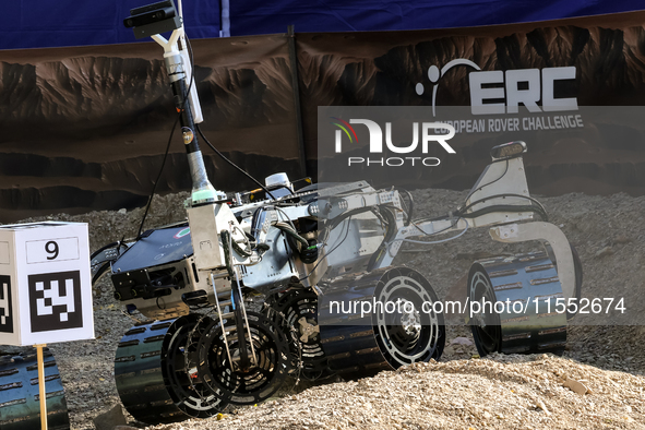 A Mars  Rover constructed by students from the University of Torino in Italy participate in the European Rover Competition at AGH University...