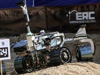 A Mars  Rover constructed by students from the University of Torino in Italy participate in the European Rover Competition at AGH University...