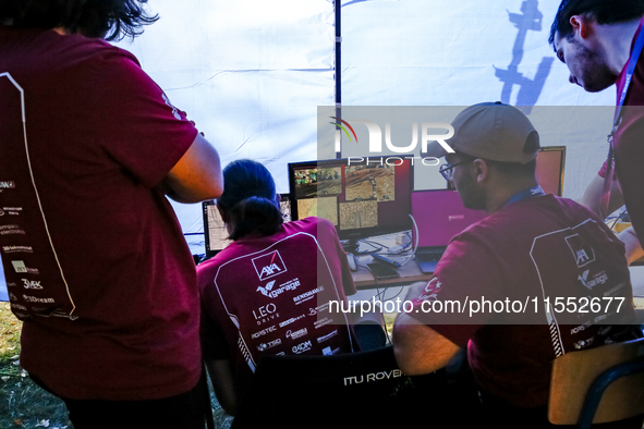 ITU Rover Tean of Turkiye and their Mars Rover participate in the European Rover Competition at AGH University in Krakow, Poland on Septembe...