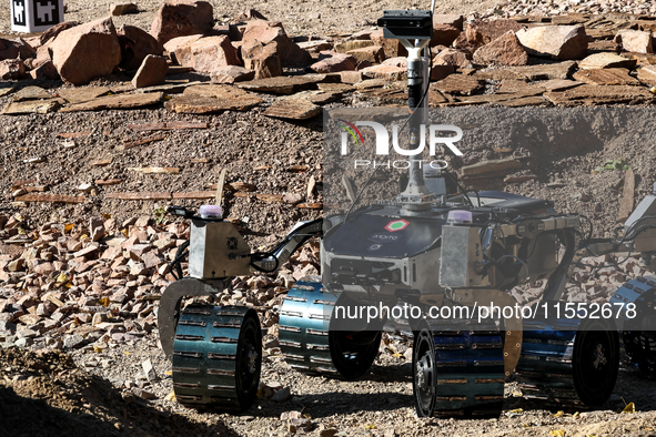 A Mars  Rover constructed by students from the University of Torino in Italy participate in the European Rover Competition at AGH University...