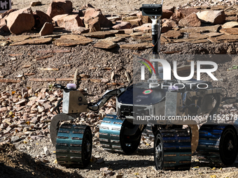 A Mars  Rover constructed by students from the University of Torino in Italy participate in the European Rover Competition at AGH University...