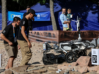 A Mars  Rover constructed by students from the University of Torino in Italy participate in the European Rover Competition at AGH University...