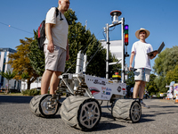 A Mars  Rover constructed by students from the Politechnic of Warsaw in Poland participate in the European Rover Competition at AGH Universi...