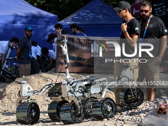 A Mars  Rover constructed by students from the University of Torino in Italy participate in the European Rover Competition at AGH University...