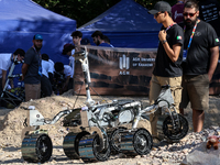 A Mars  Rover constructed by students from the University of Torino in Italy participate in the European Rover Competition at AGH University...