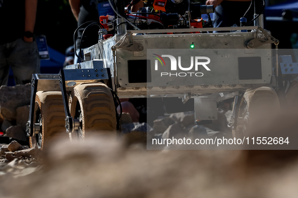 A Mars  Rover constructed by students participate in the European Rover Competition at AGH University in Krakow, Poland on September 06, 202...