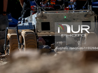 A Mars  Rover constructed by students participate in the European Rover Competition at AGH University in Krakow, Poland on September 06, 202...